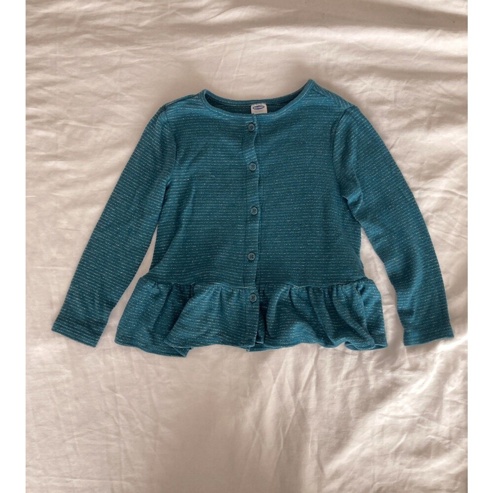 2T Old Navy baby girl clothes - one piece long sleeve top | striped theme